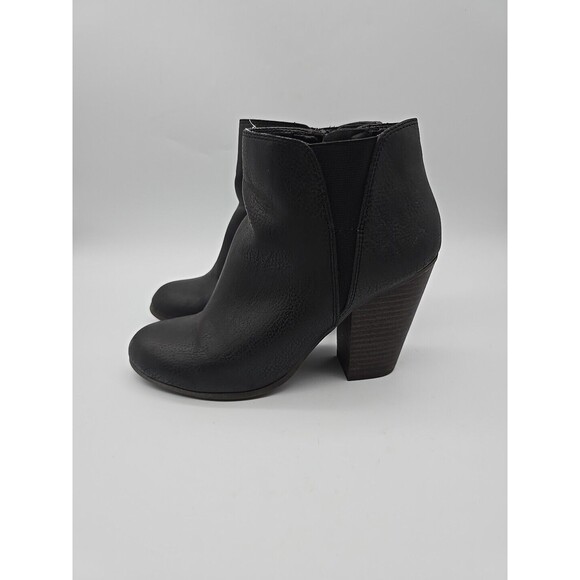 Fergalicious by Fergie Womens 6.5 M Black Zip Up Ankle Booties - Picture 3 of 10